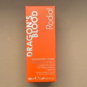 NIB RODIAL Dragon's Blood Hyaluronic Mask - Vibrant Orange